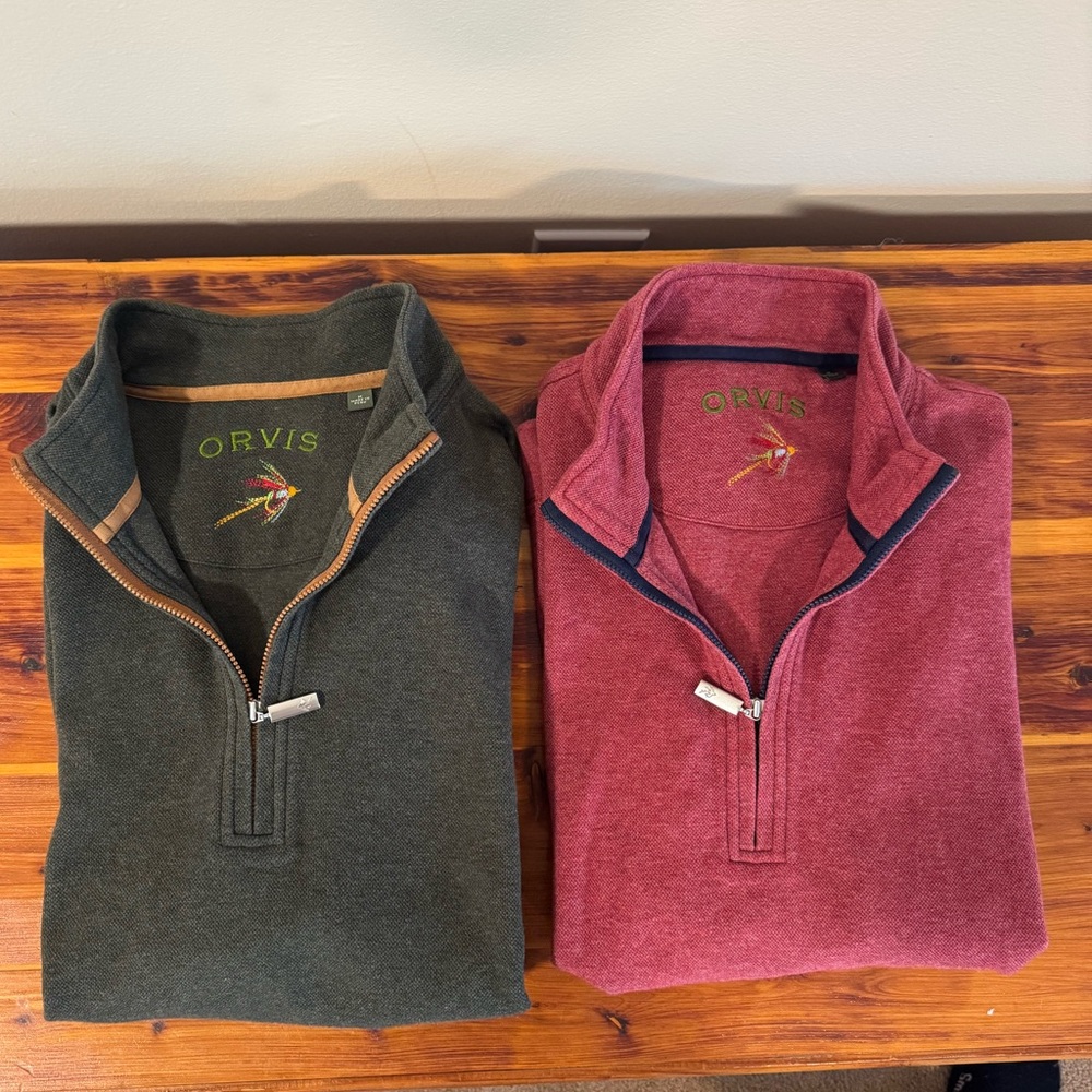Orvis Quarter Zip Sweaters - Two Pack
